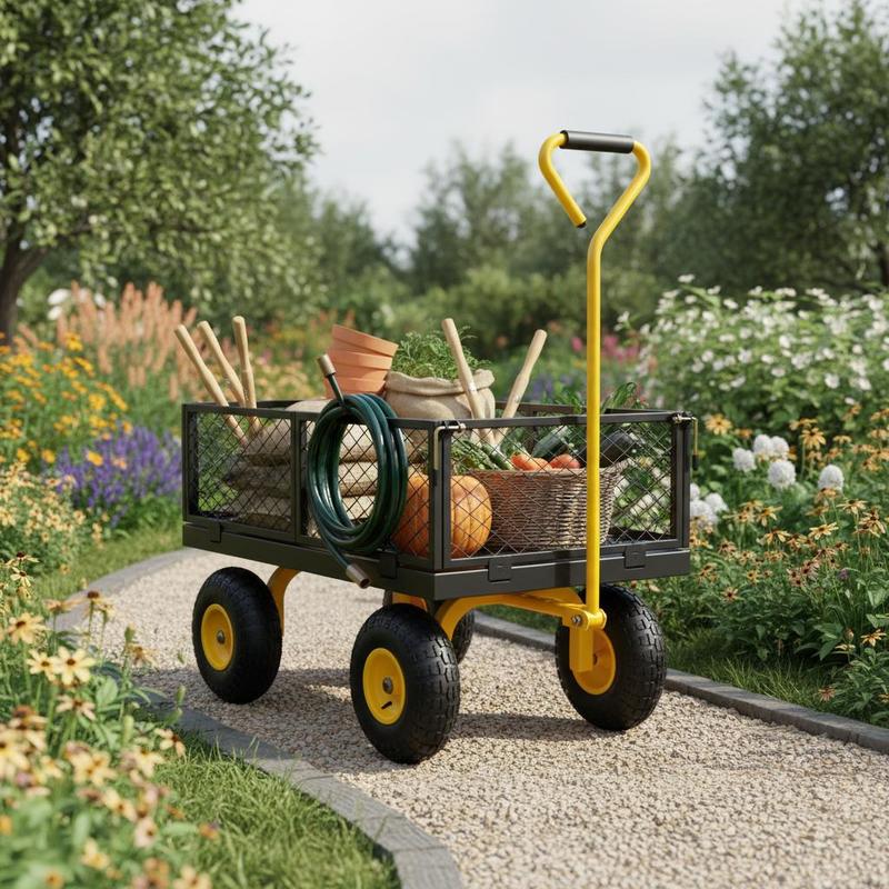 Heavy Equipment Working - Carretilla de Jardín de Acero de