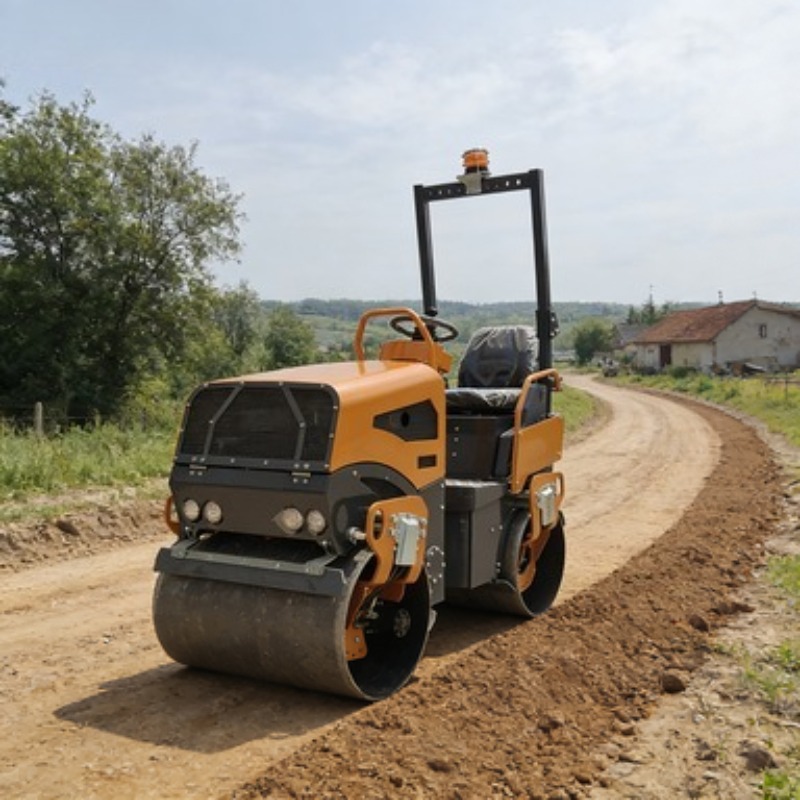 Heavy Equipment Construction - Compactadora de Rodillos Vibratorios para Trabajo