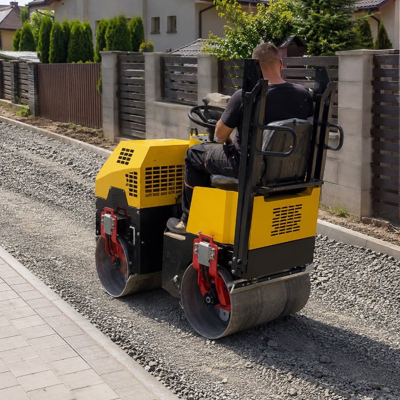 Heavy Equipment Construction - Rodillo Compactador Vibratorio de Doble Tambor,