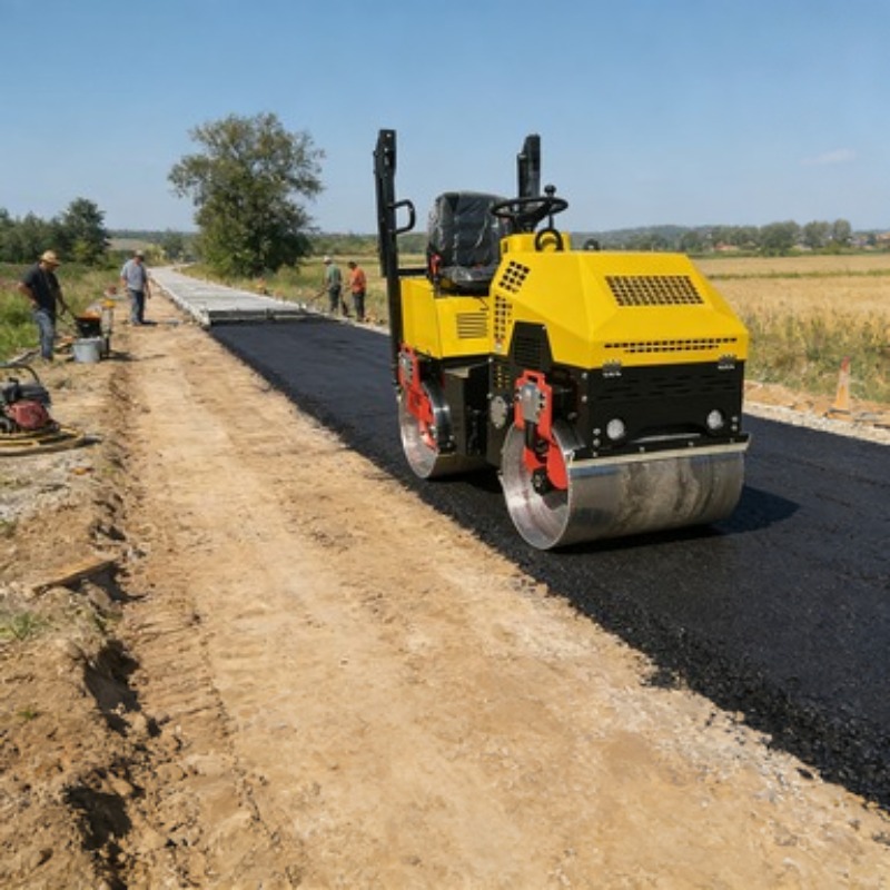 Heavy Equipment Construction - Rodillo Compactador Vibratorio de Un Solo
